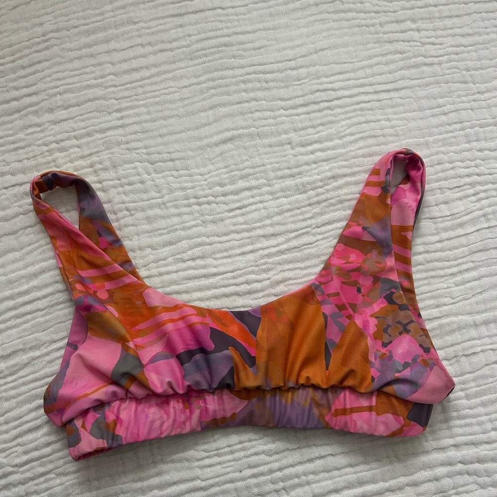 Kulani Kinis Pink and Orange Bikini Top